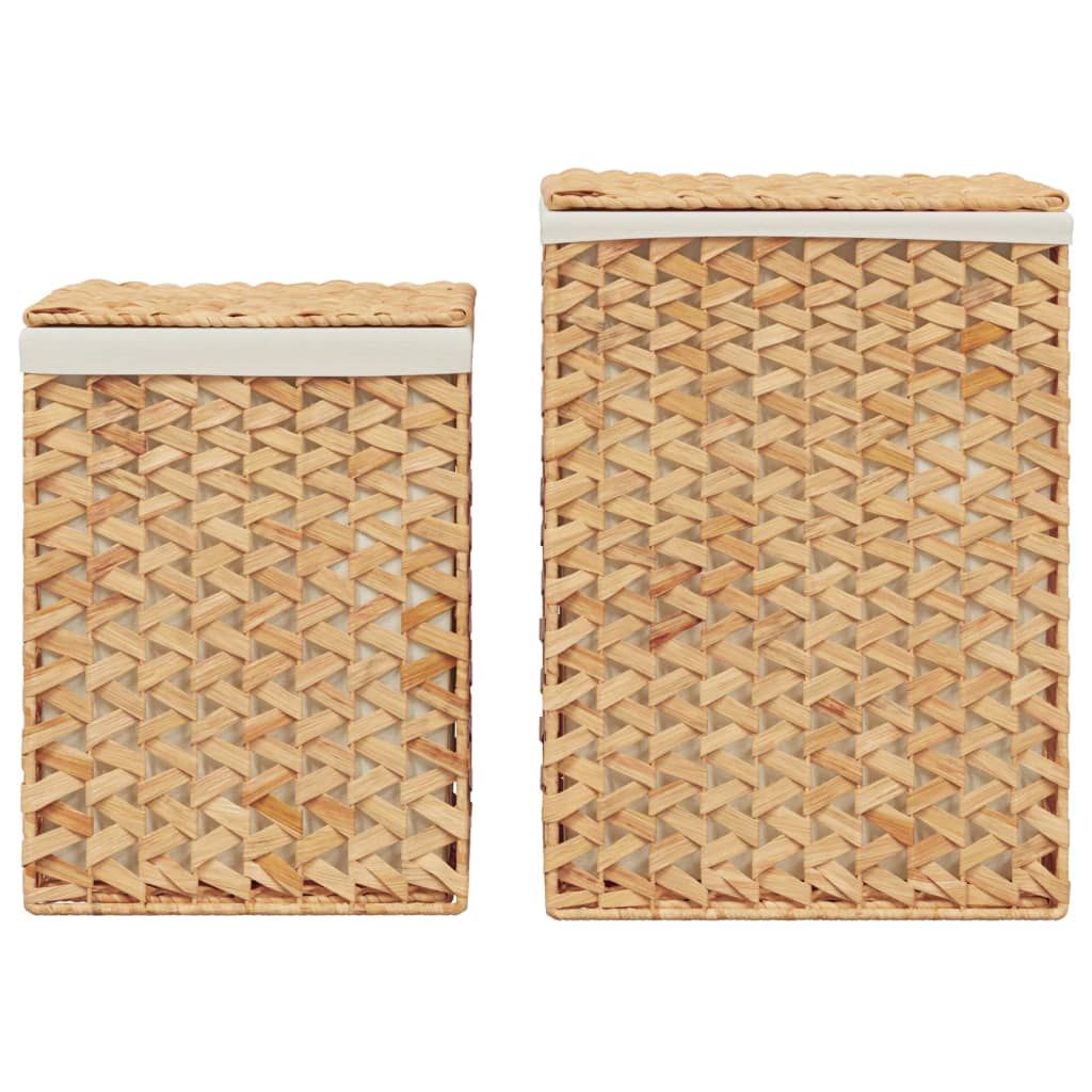 Laundry Baskets 2 pcs Water Hyacinth