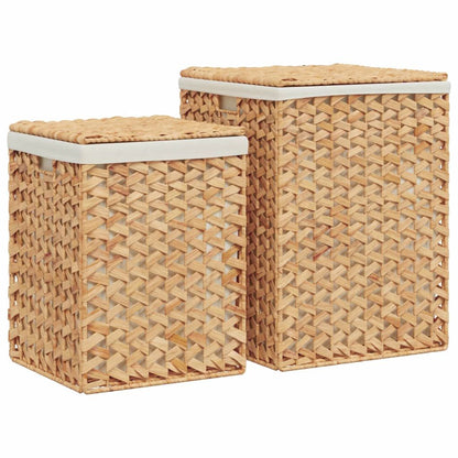 Laundry Baskets 2 pcs Water Hyacinth